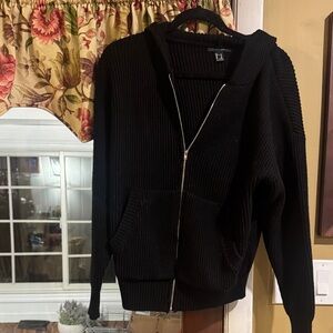 Forever 21 Black Ribbed Sweater